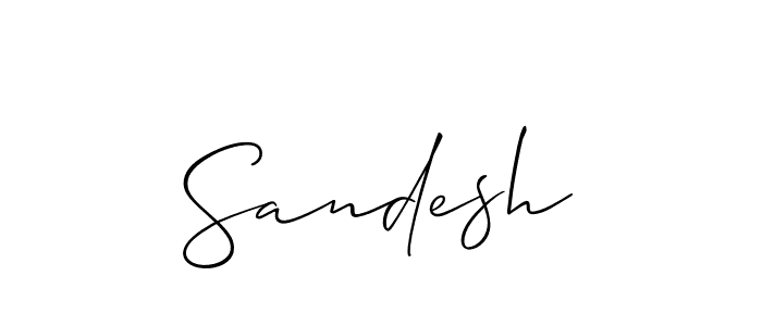 The best way (Allison_Script) to make a short signature is to pick only two or three words in your name. The name Sandesh include a total of six letters. For converting this name. Sandesh signature style 2 images and pictures png