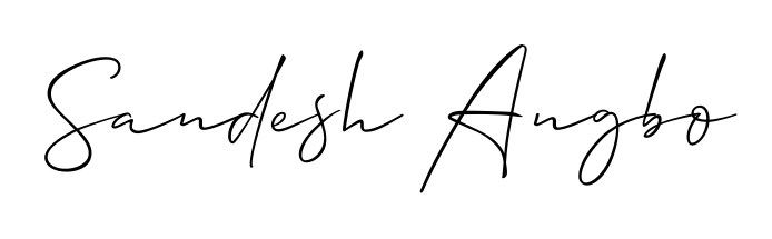 Transform the name Sandesh Angbo into a signature masterpiece using Allison_Script font. Ideal for photographers, artists, and creators looking for watermarks. Sandesh Angbo signature style 2 images and pictures png