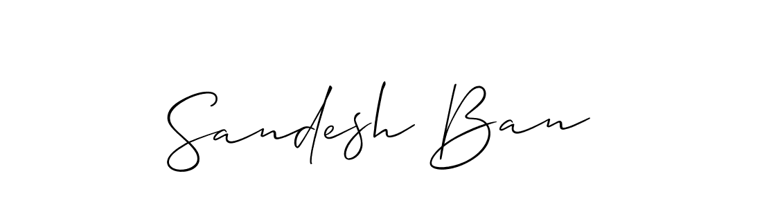 Allison_Script is a professional signature style that is perfect for those who want to add a touch of class to their signature. It is also a great choice for those who want to make their signature more unique. Get Sandesh Ban name to fancy signature for free. Sandesh Ban signature style 2 images and pictures png