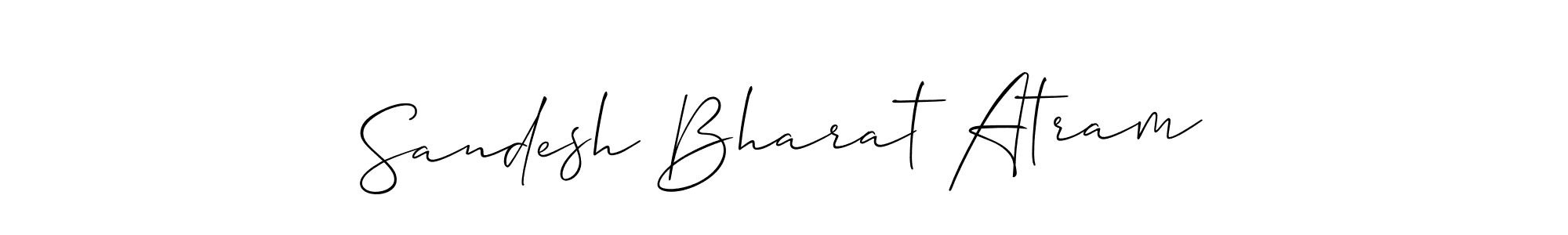 Make a short Sandesh Bharat Atram signature style. Manage your documents anywhere anytime using Allison_Script. Create and add eSignatures, submit forms, share and send files easily. Sandesh Bharat Atram signature style 2 images and pictures png