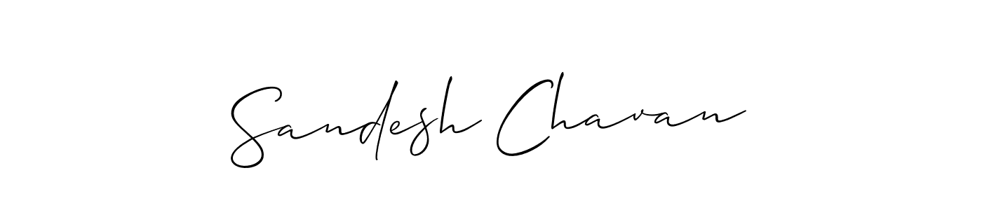 Also we have Sandesh Chavan name is the best signature style. Create professional handwritten signature collection using Allison_Script autograph style. Sandesh Chavan signature style 2 images and pictures png