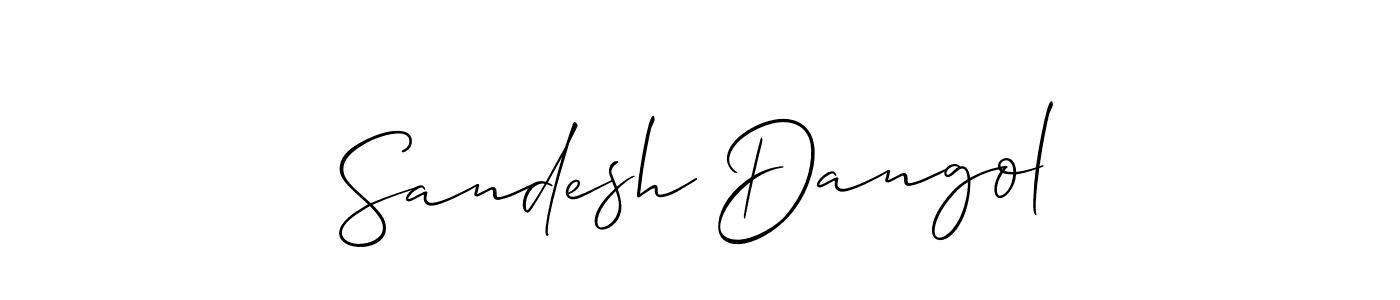 Best and Professional Signature Style for Sandesh Dangol. Allison_Script Best Signature Style Collection. Sandesh Dangol signature style 2 images and pictures png