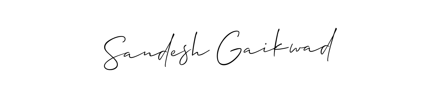 Make a short Sandesh Gaikwad signature style. Manage your documents anywhere anytime using Allison_Script. Create and add eSignatures, submit forms, share and send files easily. Sandesh Gaikwad signature style 2 images and pictures png