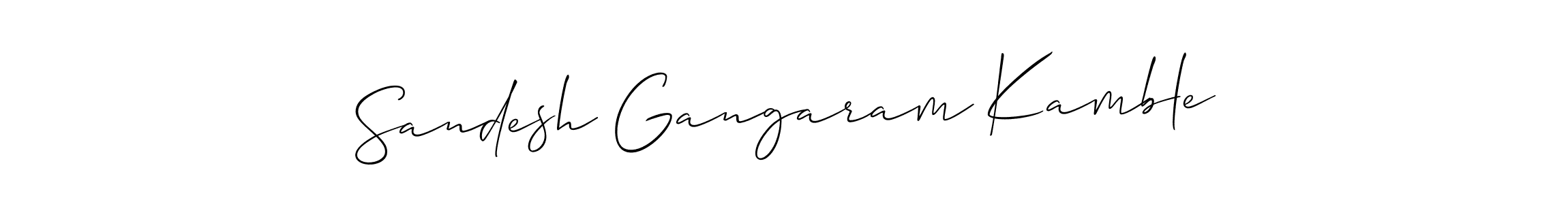 Also You can easily find your signature by using the search form. We will create Sandesh Gangaram Kamble name handwritten signature images for you free of cost using Allison_Script sign style. Sandesh Gangaram Kamble signature style 2 images and pictures png