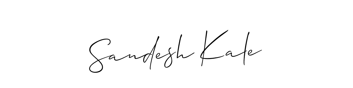 Use a signature maker to create a handwritten signature online. With this signature software, you can design (Allison_Script) your own signature for name Sandesh Kale. Sandesh Kale signature style 2 images and pictures png