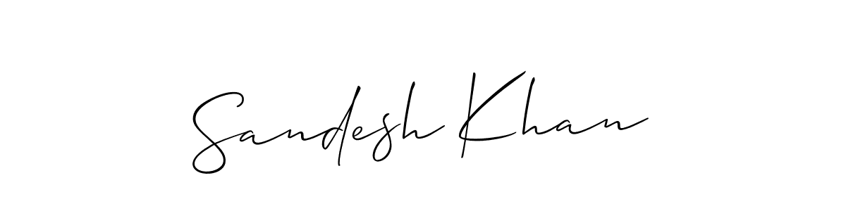 Similarly Allison_Script is the best handwritten signature design. Signature creator online .You can use it as an online autograph creator for name Sandesh Khan. Sandesh Khan signature style 2 images and pictures png