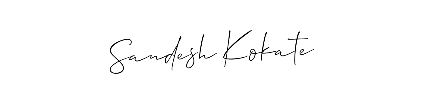 Here are the top 10 professional signature styles for the name Sandesh Kokate. These are the best autograph styles you can use for your name. Sandesh Kokate signature style 2 images and pictures png