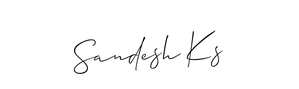 How to Draw Sandesh Ks signature style? Allison_Script is a latest design signature styles for name Sandesh Ks. Sandesh Ks signature style 2 images and pictures png