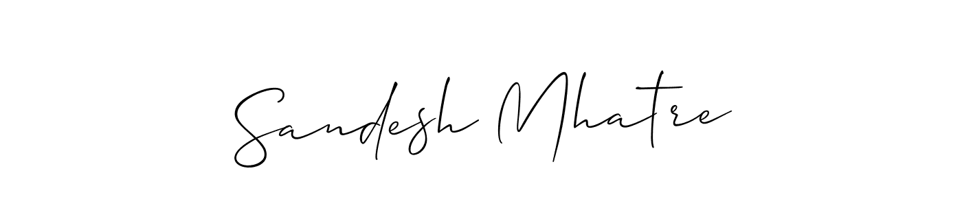 How to Draw Sandesh Mhatre signature style? Allison_Script is a latest design signature styles for name Sandesh Mhatre. Sandesh Mhatre signature style 2 images and pictures png