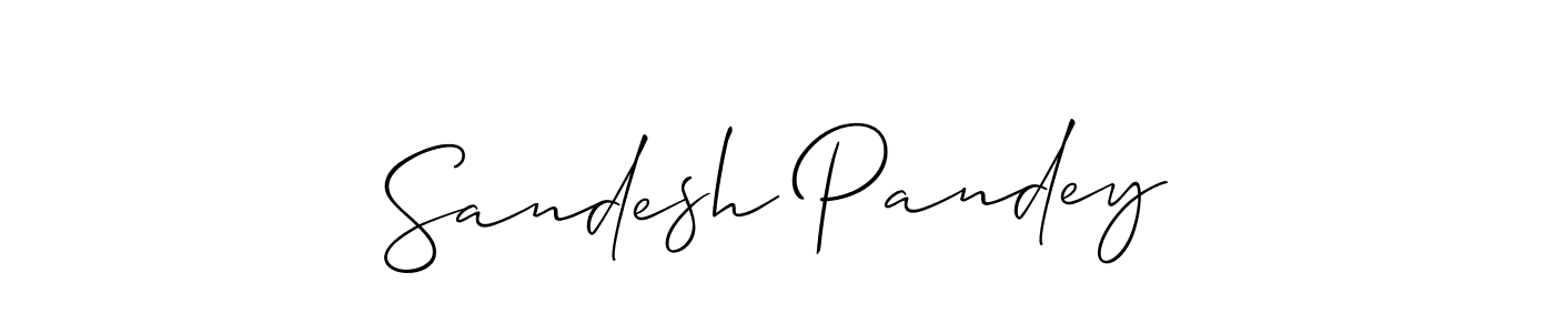 See photos of Sandesh Pandey official signature by Spectra . Check more albums & portfolios. Read reviews & check more about Allison_Script font. Sandesh Pandey signature style 2 images and pictures png