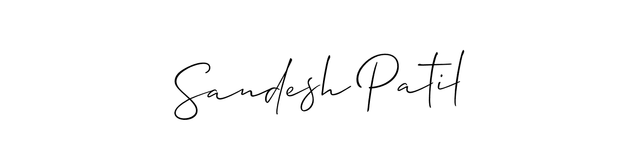 This is the best signature style for the Sandesh Patil name. Also you like these signature font (Allison_Script). Mix name signature. Sandesh Patil signature style 2 images and pictures png