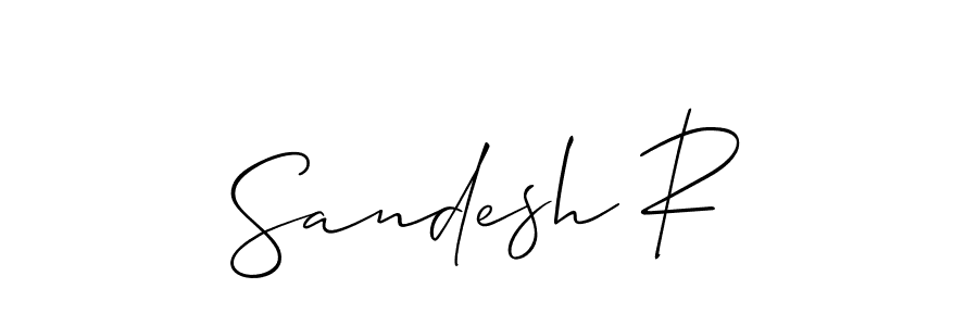 Also we have Sandesh R name is the best signature style. Create professional handwritten signature collection using Allison_Script autograph style. Sandesh R signature style 2 images and pictures png