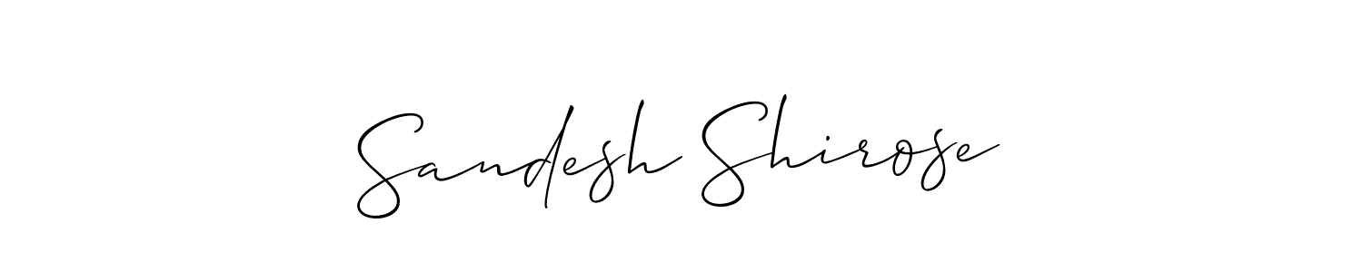 Make a short Sandesh Shirose signature style. Manage your documents anywhere anytime using Allison_Script. Create and add eSignatures, submit forms, share and send files easily. Sandesh Shirose signature style 2 images and pictures png