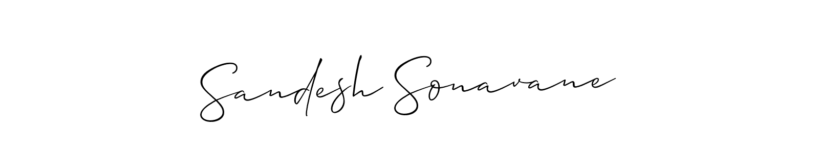 How to Draw Sandesh Sonavane signature style? Allison_Script is a latest design signature styles for name Sandesh Sonavane. Sandesh Sonavane signature style 2 images and pictures png