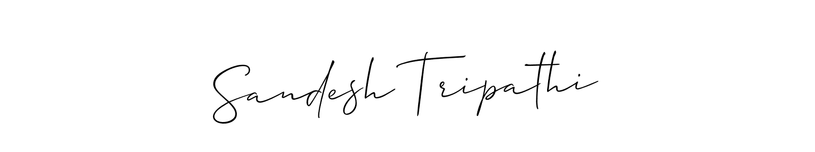 Sandesh Tripathi stylish signature style. Best Handwritten Sign (Allison_Script) for my name. Handwritten Signature Collection Ideas for my name Sandesh Tripathi. Sandesh Tripathi signature style 2 images and pictures png