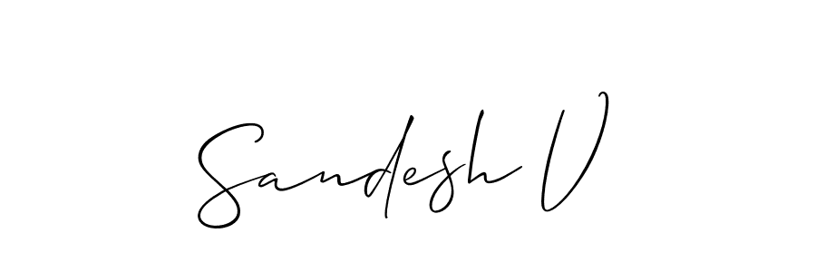 Once you've used our free online signature maker to create your best signature Allison_Script style, it's time to enjoy all of the benefits that Sandesh V name signing documents. Sandesh V signature style 2 images and pictures png