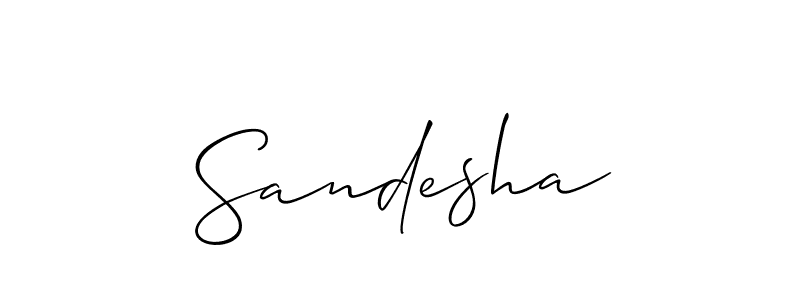 Also we have Sandesha name is the best signature style. Create professional handwritten signature collection using Allison_Script autograph style. Sandesha signature style 2 images and pictures png