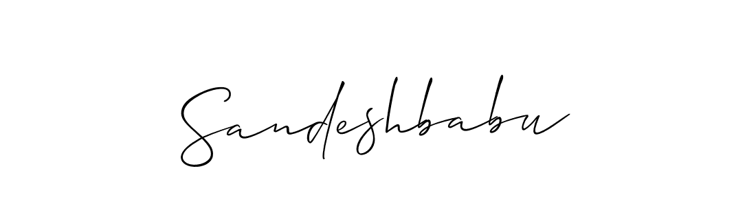 Sandeshbabu stylish signature style. Best Handwritten Sign (Allison_Script) for my name. Handwritten Signature Collection Ideas for my name Sandeshbabu. Sandeshbabu signature style 2 images and pictures png