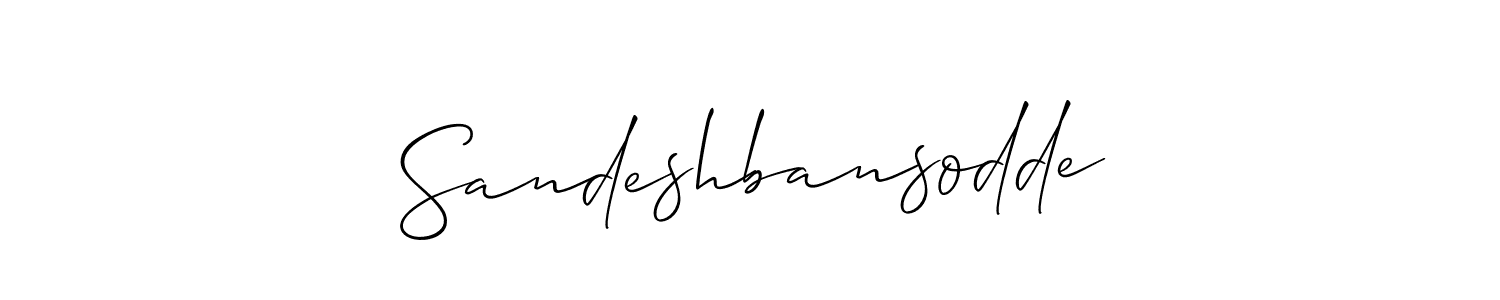 How to Draw Sandeshbansodde signature style? Allison_Script is a latest design signature styles for name Sandeshbansodde. Sandeshbansodde signature style 2 images and pictures png