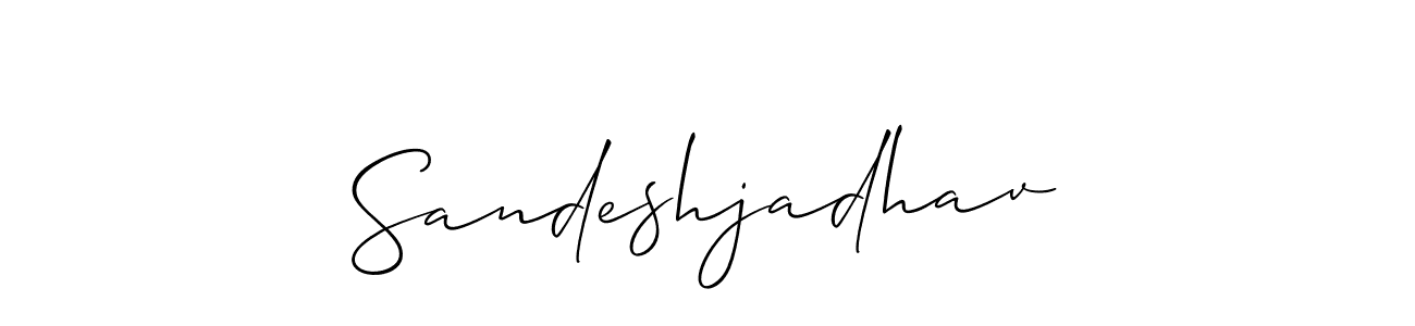 Design your own signature with our free online signature maker. With this signature software, you can create a handwritten (Allison_Script) signature for name Sandeshjadhav. Sandeshjadhav signature style 2 images and pictures png