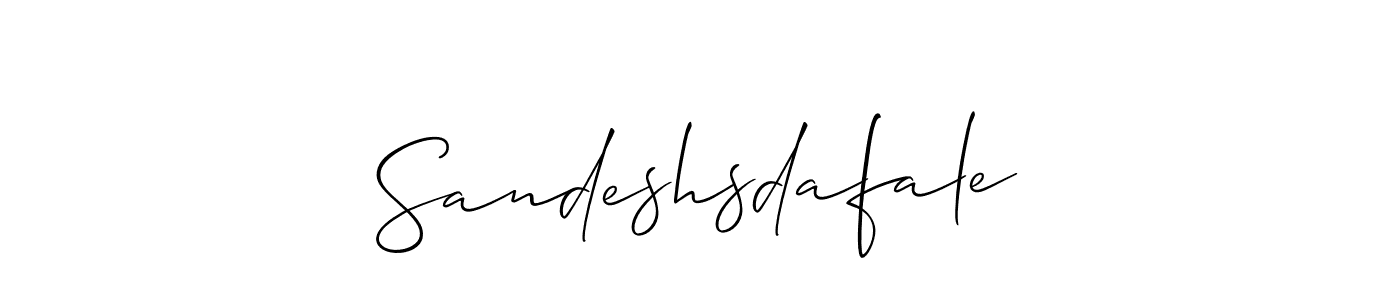 Use a signature maker to create a handwritten signature online. With this signature software, you can design (Allison_Script) your own signature for name Sandeshsdafale. Sandeshsdafale signature style 2 images and pictures png