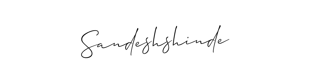 It looks lik you need a new signature style for name Sandeshshinde. Design unique handwritten (Allison_Script) signature with our free signature maker in just a few clicks. Sandeshshinde signature style 2 images and pictures png