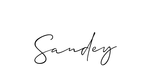 Make a beautiful signature design for name Sandey. With this signature (Allison_Script) style, you can create a handwritten signature for free. Sandey signature style 2 images and pictures png