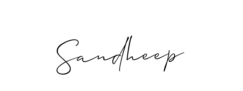 How to make Sandheep signature? Allison_Script is a professional autograph style. Create handwritten signature for Sandheep name. Sandheep signature style 2 images and pictures png