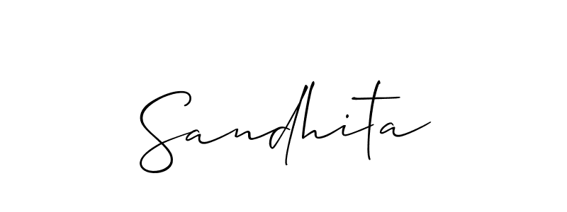 The best way (Allison_Script) to make a short signature is to pick only two or three words in your name. The name Sandhita include a total of six letters. For converting this name. Sandhita signature style 2 images and pictures png