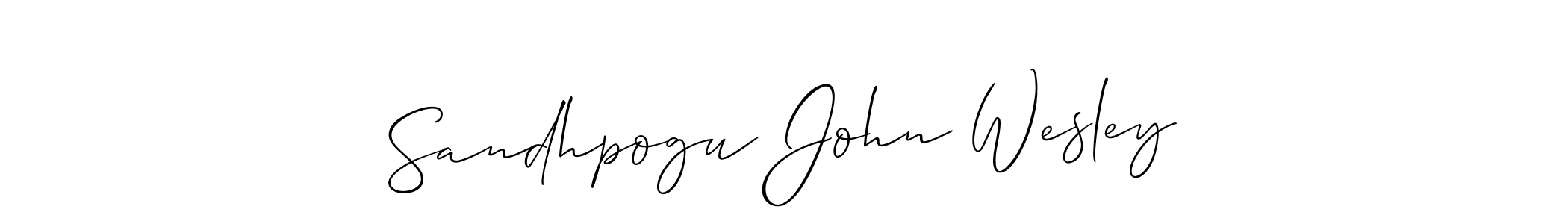 Sandhpogu John Wesley stylish signature style. Best Handwritten Sign (Allison_Script) for my name. Handwritten Signature Collection Ideas for my name Sandhpogu John Wesley. Sandhpogu John Wesley signature style 2 images and pictures png