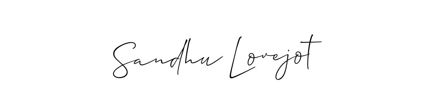 Use a signature maker to create a handwritten signature online. With this signature software, you can design (Allison_Script) your own signature for name Sandhu Lovejot. Sandhu Lovejot signature style 2 images and pictures png