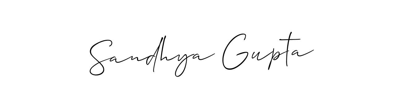 Design your own signature with our free online signature maker. With this signature software, you can create a handwritten (Allison_Script) signature for name Sandhya Gupta. Sandhya Gupta signature style 2 images and pictures png