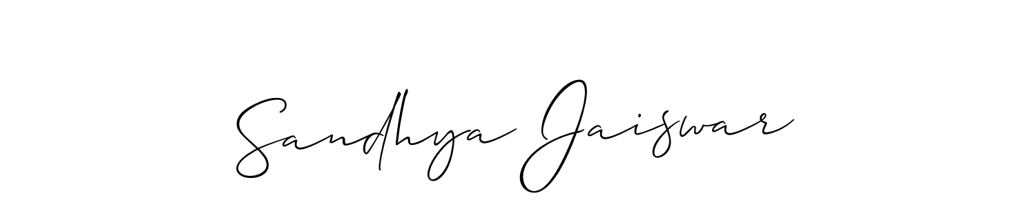 Once you've used our free online signature maker to create your best signature Allison_Script style, it's time to enjoy all of the benefits that Sandhya Jaiswar name signing documents. Sandhya Jaiswar signature style 2 images and pictures png