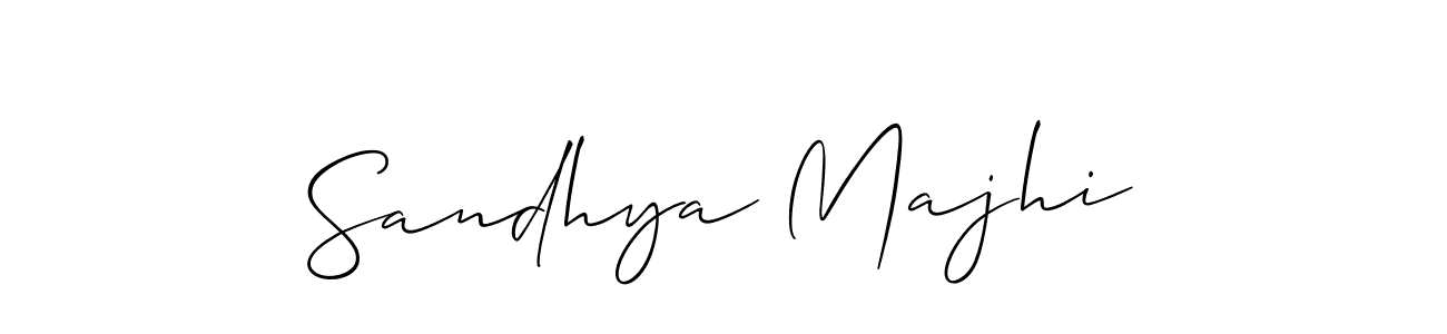 How to make Sandhya Majhi signature? Allison_Script is a professional autograph style. Create handwritten signature for Sandhya Majhi name. Sandhya Majhi signature style 2 images and pictures png