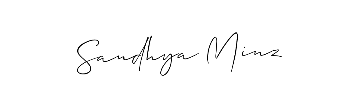 How to make Sandhya Minz name signature. Use Allison_Script style for creating short signs online. This is the latest handwritten sign. Sandhya Minz signature style 2 images and pictures png