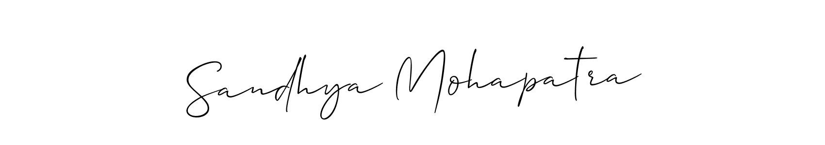 Create a beautiful signature design for name Sandhya Mohapatra. With this signature (Allison_Script) fonts, you can make a handwritten signature for free. Sandhya Mohapatra signature style 2 images and pictures png