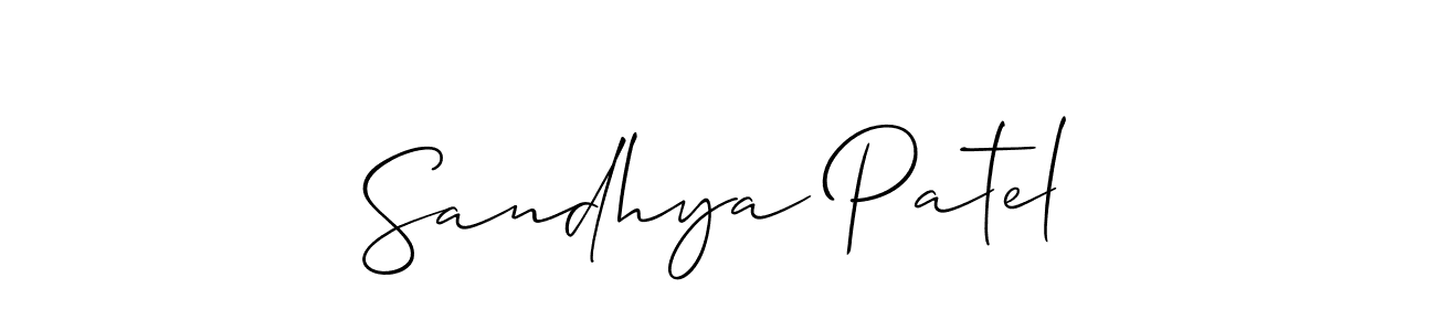 How to make Sandhya Patel signature? Allison_Script is a professional autograph style. Create handwritten signature for Sandhya Patel name. Sandhya Patel signature style 2 images and pictures png