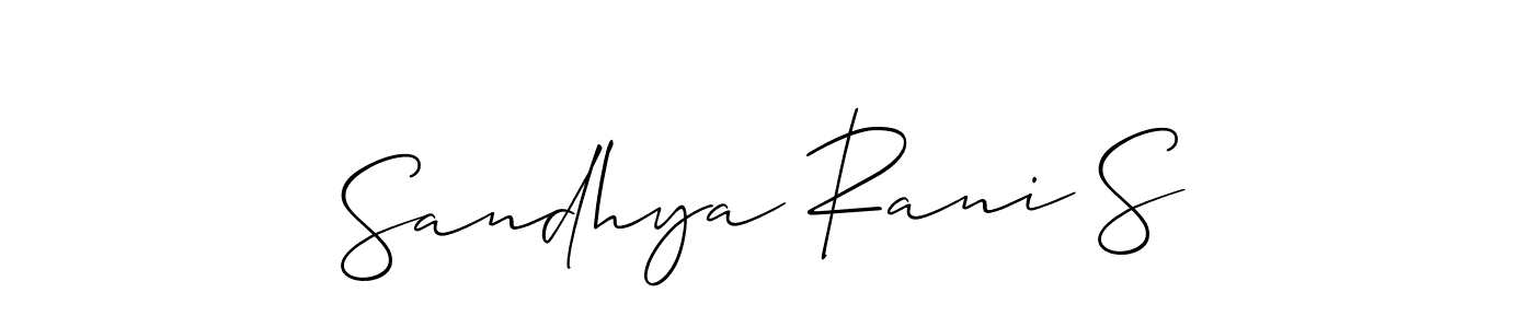 Here are the top 10 professional signature styles for the name Sandhya Rani S. These are the best autograph styles you can use for your name. Sandhya Rani S signature style 2 images and pictures png