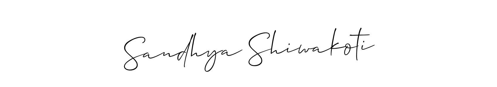 Allison_Script is a professional signature style that is perfect for those who want to add a touch of class to their signature. It is also a great choice for those who want to make their signature more unique. Get Sandhya Shiwakoti name to fancy signature for free. Sandhya Shiwakoti signature style 2 images and pictures png