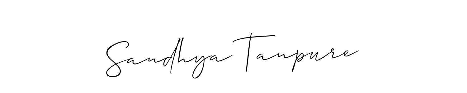 How to Draw Sandhya Tanpure signature style? Allison_Script is a latest design signature styles for name Sandhya Tanpure. Sandhya Tanpure signature style 2 images and pictures png