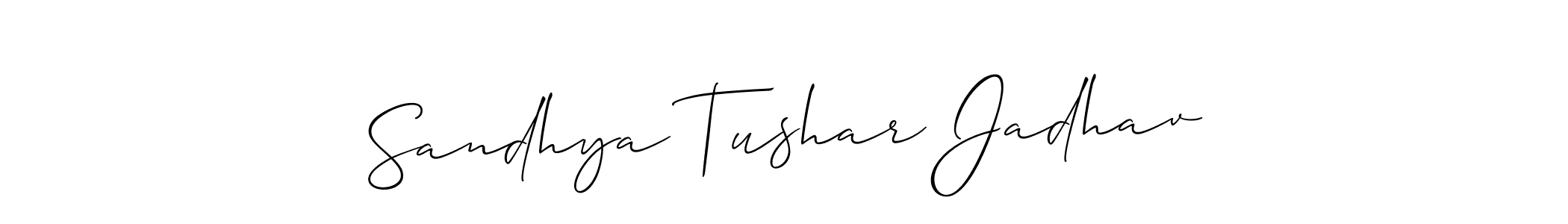 Check out images of Autograph of Sandhya Tushar Jadhav name. Actor Sandhya Tushar Jadhav Signature Style. Allison_Script is a professional sign style online. Sandhya Tushar Jadhav signature style 2 images and pictures png