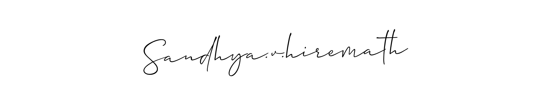 How to Draw Sandhya.v.hiremath signature style? Allison_Script is a latest design signature styles for name Sandhya.v.hiremath. Sandhya.v.hiremath signature style 2 images and pictures png