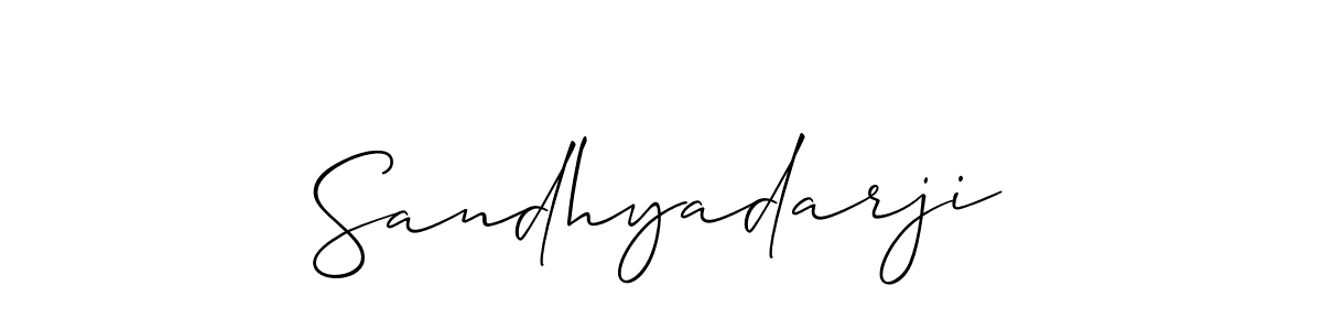 Make a beautiful signature design for name Sandhyadarji. With this signature (Allison_Script) style, you can create a handwritten signature for free. Sandhyadarji signature style 2 images and pictures png