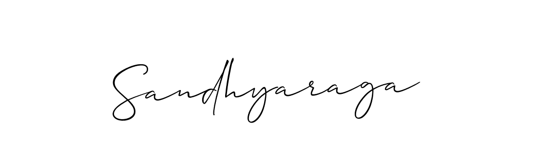 Use a signature maker to create a handwritten signature online. With this signature software, you can design (Allison_Script) your own signature for name Sandhyaraga. Sandhyaraga signature style 2 images and pictures png