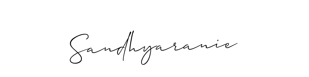 Also we have Sandhyaranie name is the best signature style. Create professional handwritten signature collection using Allison_Script autograph style. Sandhyaranie signature style 2 images and pictures png