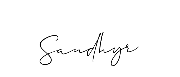 Also You can easily find your signature by using the search form. We will create Sandhyr name handwritten signature images for you free of cost using Allison_Script sign style. Sandhyr signature style 2 images and pictures png