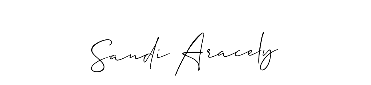 Make a beautiful signature design for name Sandi Aracely. Use this online signature maker to create a handwritten signature for free. Sandi Aracely signature style 2 images and pictures png