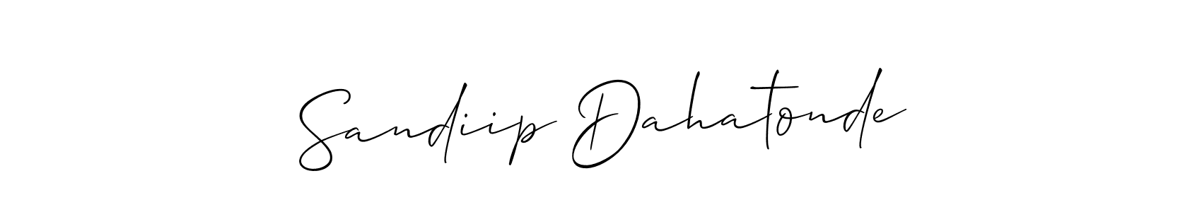 Design your own signature with our free online signature maker. With this signature software, you can create a handwritten (Allison_Script) signature for name Sandiip Dahatonde. Sandiip Dahatonde signature style 2 images and pictures png