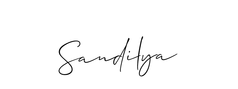 Also we have Sandilya name is the best signature style. Create professional handwritten signature collection using Allison_Script autograph style. Sandilya signature style 2 images and pictures png