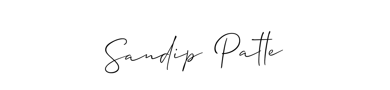 How to make Sandip  Patle signature? Allison_Script is a professional autograph style. Create handwritten signature for Sandip  Patle name. Sandip  Patle signature style 2 images and pictures png